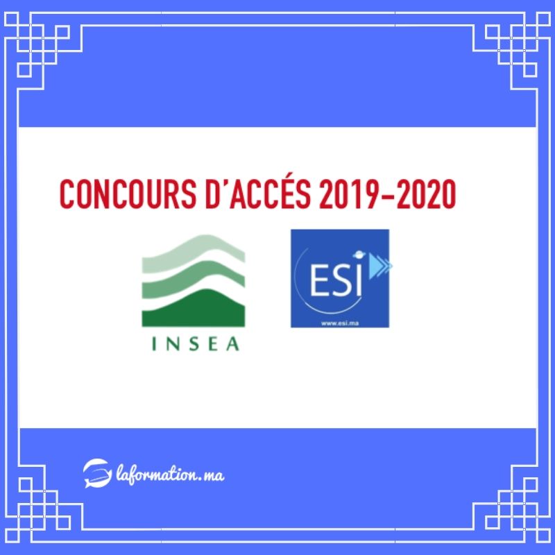 Concours d'admission en 1ère année de formation des Ingénieurs d’Etat de l’INSEA et de l’ESI