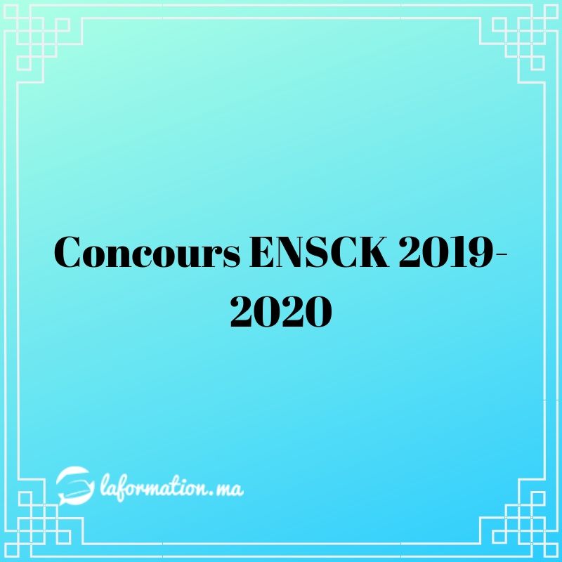 Concours ENSCK 2019-2020