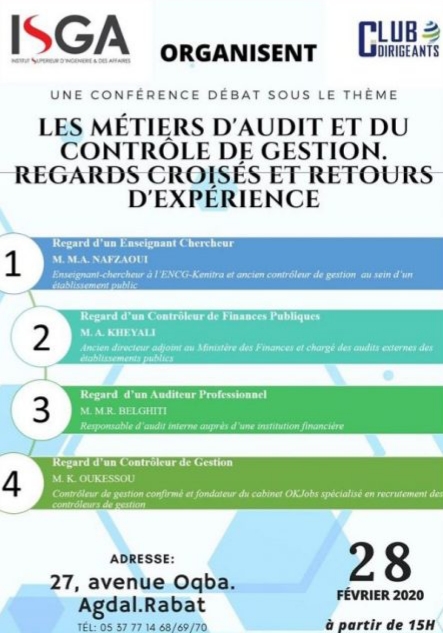 Les métiers d’audit et du contrôle de gestion – ISGA