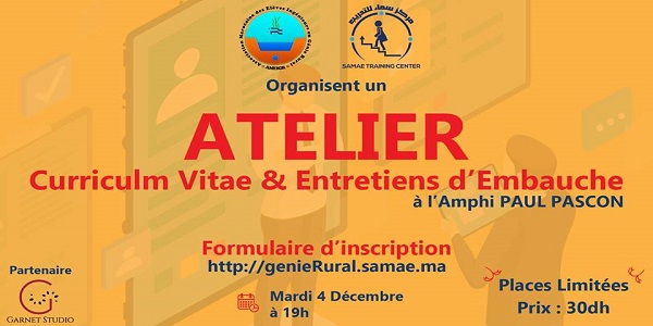 L'IAV organise un atelier sous le thème CV et entretien d’embauche