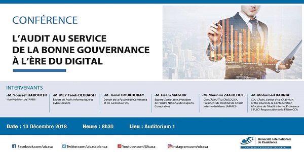 L'UIC organise  une conférence ; L’audit au service de la bonne gouvernance à l’ère du digital