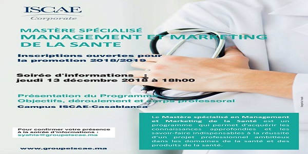  Inscriptions ouvertes au Mastère Spécialisé Management et Marketing de la Santé