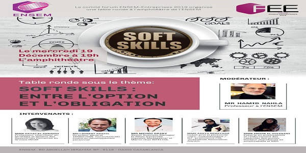 Une table ronde à l'ENSEM  sous le thème  Soft Skills : entre l’option et l’obligation 