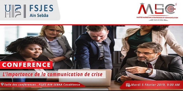 FSJES Aïn Sebaa organise une conférence sous le thème l’importance de la communication de crise