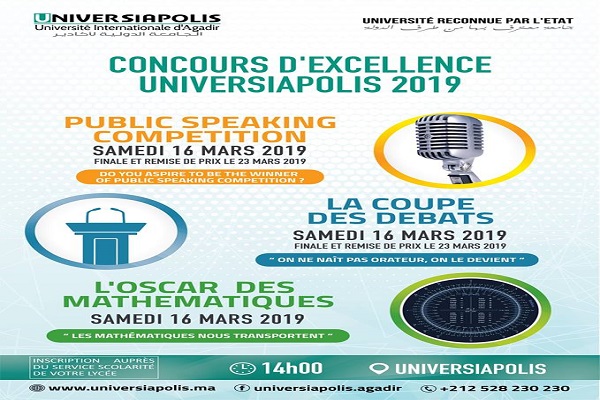 Universiapolis lance la 3ème édition du Concours d’Excellence 2019