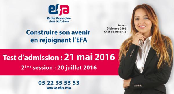 EFA - Concours - Test d'Admission 2016 / 2017  Laformation.ma
